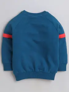 BUMZEE Boys Typography Printed Cotton Sweatshirt