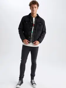 DeFacto Washed Pure Cotton Crop Denim Jacket