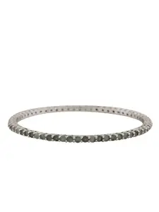 Estele Set Of 4 Rhodium-Plated Cubic Zirconia-Studded Bangles