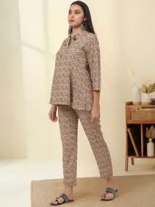 KALINI Women Floral Printed Top & Trouser