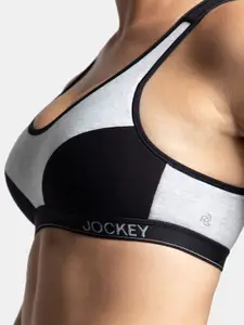 Jockey Padded Super Combed Cotton Stretch Full Coverage Racer Back Active Bra-1378