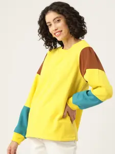 Rue Collection Colourblocked Longline Fleece Sweatshirt