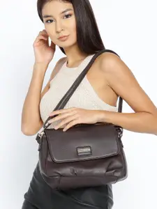 Lisa Haydon for Lino Perros Coffee Brown Solid Satchel