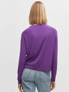 MANGO Raglan Sleeves Fine-knit Pullover