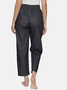 NOT YET by us Women Losse-Fit High-Waist Knitted Denim Stretchable Lounge Pants