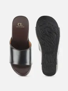 Carlton London Open Toe Wedge Heel Mules