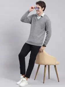 Monte Carlo Cable Knit V-Neck Woollen Pullover