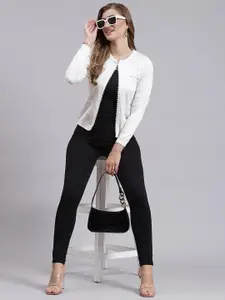 Monte Carlo Round Neck Front-Open Sweater