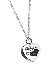 Yellow Chimes Heart Stainless Steel  Heart Pendant  with message