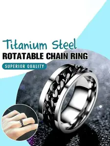 VIEN Men Set Of 4 Platinum-Plated Finger Rings