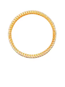 Voylla Set Of 2 Gold-Plated CZ Studded Bangles