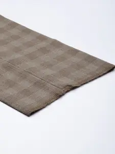 Peter England Men Checked Slim Fit Formal Trousers