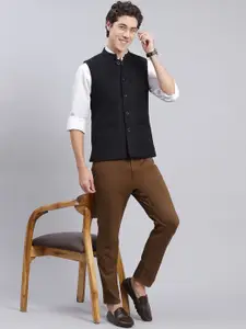 Monte Carlo Mandarin Collar Pure Wool Nehru Jacket