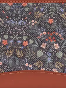 ZOUK Women Floral Printed Zip Detail Zip Around Wallet