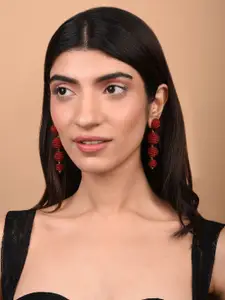 XPNSV Beaded Contemporary Drop Earrings