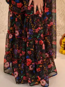 pspeaches Girls Printed Ready to Wear Lehenga Choli