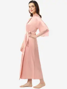 Amante Lace Detailed Maxi-Length Robe