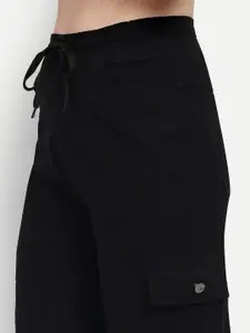 Next One Women Smart Wide Leg High-Rise Clean Look Stretchable Cargo Jeans