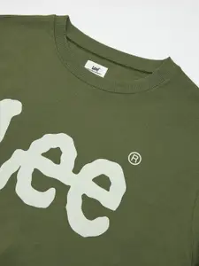 Lee Brand Logo Printed Cotton Sweatshirt