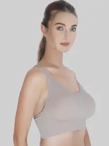 PLUMBURY Full Coverage Removable Padded Rapid-Dry Sports Bra With All Day Comfort