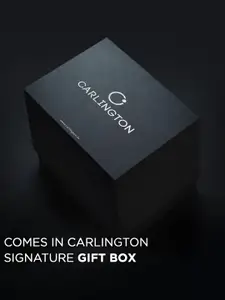 CARLINGTON Textured Straps Analogue and Digital Watch CT 3311 White