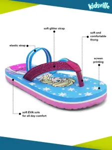 Kids Ville Girls Frozen Screen Printed Thong Flip-Flops