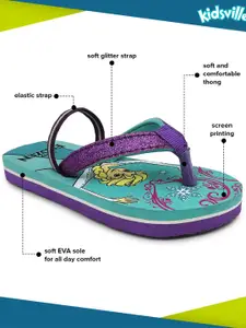 Kids Ville Girls Frozen Screen Printed Thong Flip-Flops
