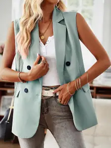 StyleCast Sea Green Single-Breasted Blazers
