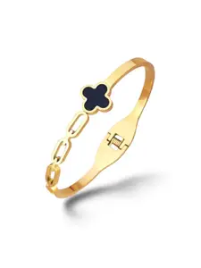 MYKI Gold-Plated Floral Kada Bracelet