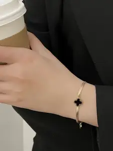 MYKI Floral Gold-Plated Charm Bracelet