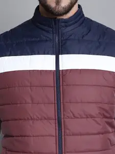 Cantabil Colourblocked Reversible Bomber Jacket With Zip Detail