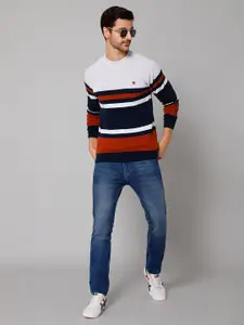 Cantabil Round Neck Colourblocked Sweater
