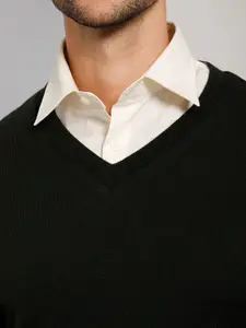 Cantabil  V-Neck Acrylic Reversible Sweater