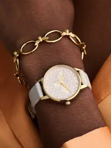 Olivia Burton Women Leather Straps Analogue Watch OB16FB24