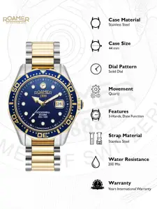 ROAMER Men Water Resistance Stainless Steel Swiss Made Analogue Watch 220858 47 45 50