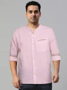 WROGN Men Pink Slim Fit Solid Casual Shirt