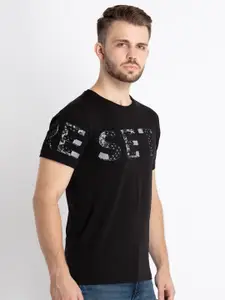 Status Quo Typography Printed Cotton T-shirt