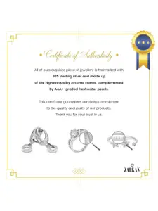 Zarkan Rhodium-Plated AD Studded Finger Ring