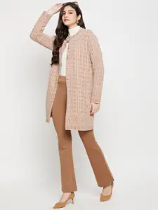 Cantabil Abstract Self Design Acrylic Longline Cardigan Sweater