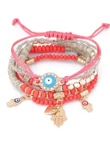 DressBerry Gold-Plated Beaded Multistrand Bracelet