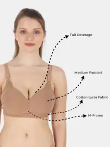 Tweens Pack Of 2 Lightly Padded Full Coverage All Day Comfort Cotton Minimizer Bra