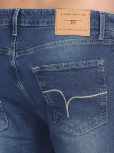 Flying Machine Men Clean Look Slim Fit Heavy Fade Stretchable Jeans
