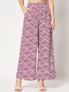 all about you Geometric Printed Crop Top With Palazzo