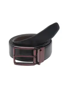 INVICTUS Men Textured Leather Reversible Formal Belt