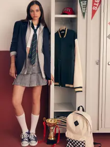 DeFacto Cotton Pleated Flared Mini Skirt