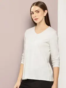 women'secret Solid Henley Neck Lounge T-Shirt