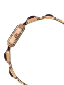 Timex Women Embellished Dial & Water Resistance Stainless Steel Analogue Watch TWEL17102