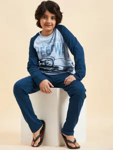 Sweet Dreams Boys Graphic Printed Long Sleeve T-shirt With Pyjamas