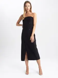 DeFacto Off-Shoulder A-Line Midi Dress