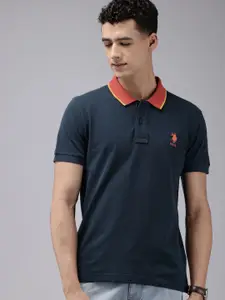 U.S. Polo Assn. Polo Collar Pure Cotton Slim Fit T-shirt